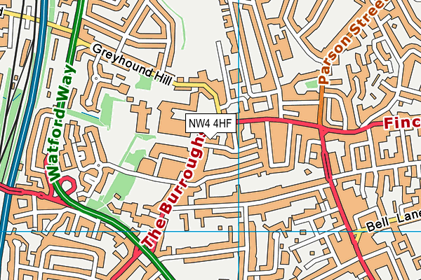 NW4 4HF map - OS VectorMap District (Ordnance Survey) NW4 4HF map - OS VectorMap District (Ordnance Survey)
