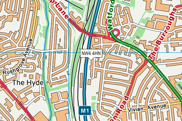 NW4 4HN map - OS VectorMap District (Ordnance Survey) NW4 4HN map - OS VectorMap District (Ordnance Survey)