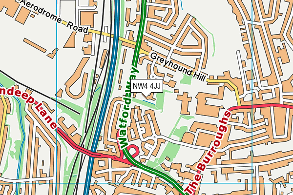 NW4 4JJ map - OS VectorMap District (Ordnance Survey) NW4 4JJ map - OS VectorMap District (Ordnance Survey)