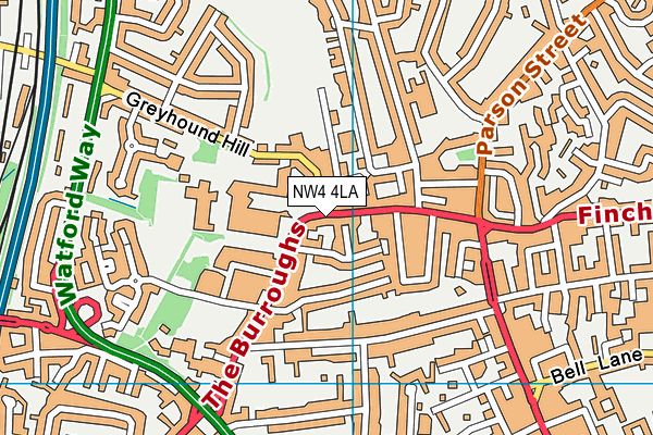 NW4 4LA map - OS VectorMap District (Ordnance Survey) NW4 4LA map - OS VectorMap District (Ordnance Survey)