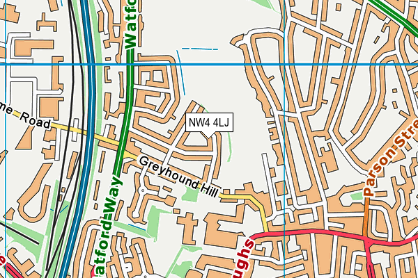 NW4 4LJ map - OS VectorMap District (Ordnance Survey) NW4 4LJ map - OS VectorMap District (Ordnance Survey)