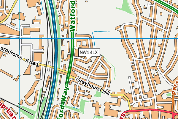 NW4 4LX map - OS VectorMap District (Ordnance Survey) NW4 4LX map - OS VectorMap District (Ordnance Survey)