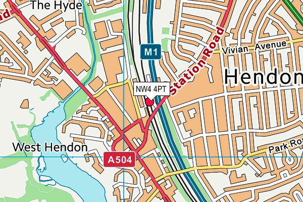 NW4 4PT map - OS VectorMap District (Ordnance Survey) NW4 4PT map - OS VectorMap District (Ordnance Survey)