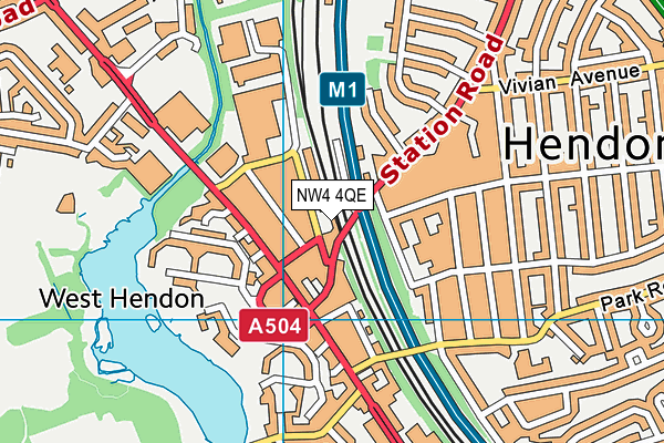 NW4 4QE map - OS VectorMap District (Ordnance Survey) NW4 4QE map - OS VectorMap District (Ordnance Survey)