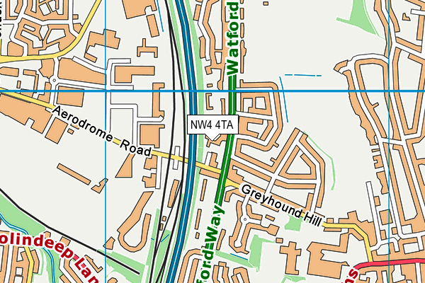 NW4 4TA map - OS VectorMap District (Ordnance Survey) NW4 4TA map - OS VectorMap District (Ordnance Survey)
