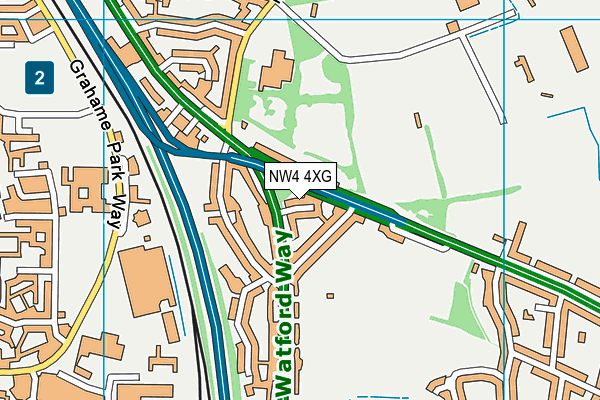 NW4 4XG map - OS VectorMap District (Ordnance Survey) NW4 4XG map - OS VectorMap District (Ordnance Survey)