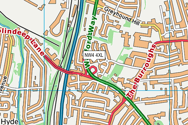 NW4 4XL map - OS VectorMap District (Ordnance Survey) NW4 4XL map - OS VectorMap District (Ordnance Survey)