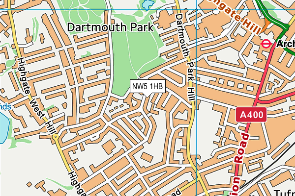 NW5 1HB map - OS VectorMap District (Ordnance Survey) NW5 1HB map - OS VectorMap District (Ordnance Survey)