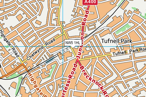 NW5 1HL map - OS VectorMap District (Ordnance Survey) NW5 1HL map - OS VectorMap District (Ordnance Survey)