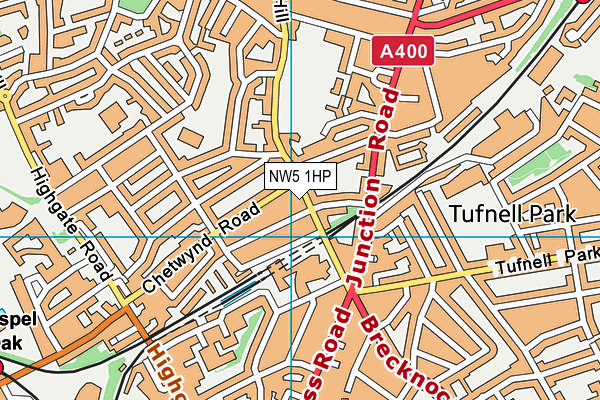NW5 1HP map - OS VectorMap District (Ordnance Survey) NW5 1HP map - OS VectorMap District (Ordnance Survey)