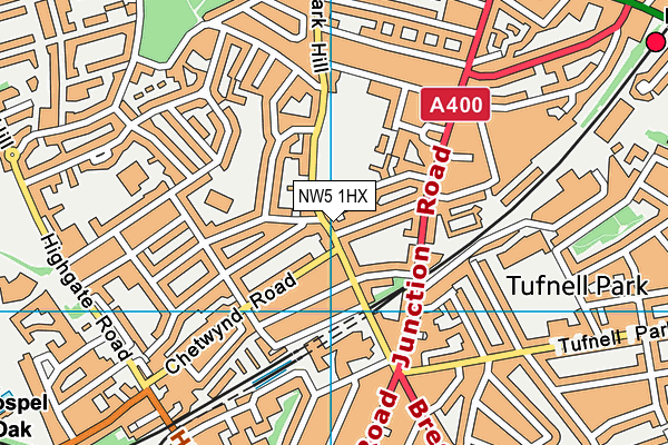 NW5 1HX map - OS VectorMap District (Ordnance Survey) NW5 1HX map - OS VectorMap District (Ordnance Survey)