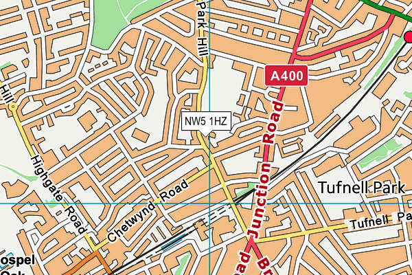 NW5 1HZ map - OS VectorMap District (Ordnance Survey) NW5 1HZ map - OS VectorMap District (Ordnance Survey)