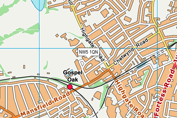 NW5 1QN map - OS VectorMap District (Ordnance Survey) NW5 1QN map - OS VectorMap District (Ordnance Survey)