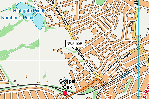 NW5 1QR map - OS VectorMap District (Ordnance Survey) NW5 1QR map - OS VectorMap District (Ordnance Survey)