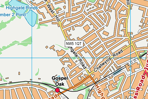 NW5 1QT map - OS VectorMap District (Ordnance Survey) NW5 1QT map - OS VectorMap District (Ordnance Survey)
