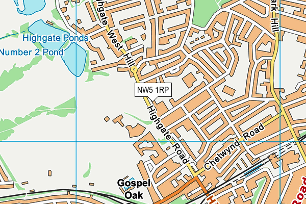 NW5 1RP map - OS VectorMap District (Ordnance Survey) NW5 1RP map - OS VectorMap District (Ordnance Survey)