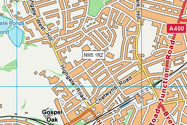 NW5 1RZ map - OS VectorMap District (Ordnance Survey) NW5 1RZ map - OS VectorMap District (Ordnance Survey)