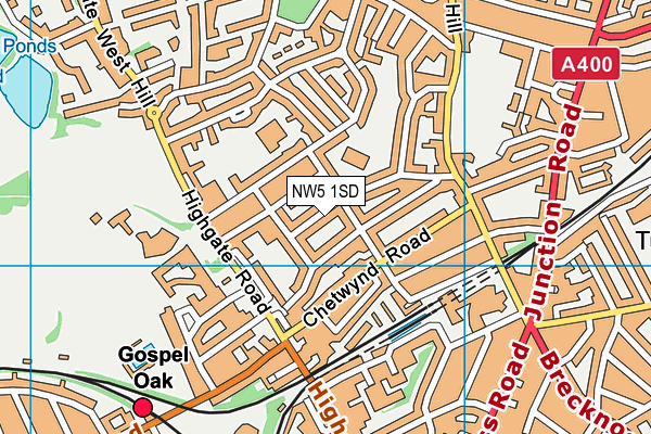 NW5 1SD map - OS VectorMap District (Ordnance Survey) NW5 1SD map - OS VectorMap District (Ordnance Survey)
