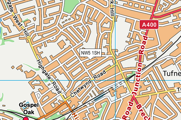 NW5 1SH map - OS VectorMap District (Ordnance Survey) NW5 1SH map - OS VectorMap District (Ordnance Survey)