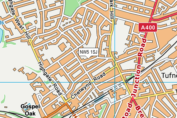 NW5 1SJ map - OS VectorMap District (Ordnance Survey) NW5 1SJ map - OS VectorMap District (Ordnance Survey)