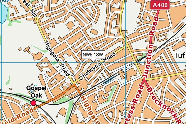 NW5 1SW map - OS VectorMap District (Ordnance Survey) NW5 1SW map - OS VectorMap District (Ordnance Survey)