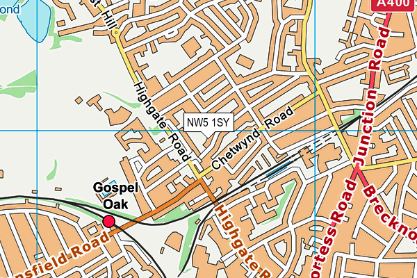 NW5 1SY map - OS VectorMap District (Ordnance Survey) NW5 1SY map - OS VectorMap District (Ordnance Survey)
