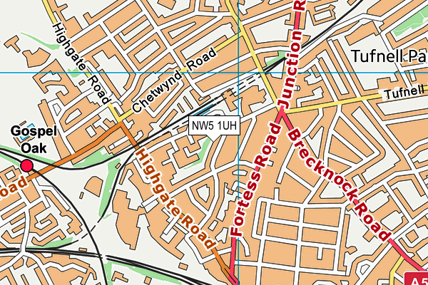 NW5 1UH map - OS VectorMap District (Ordnance Survey) NW5 1UH map - OS VectorMap District (Ordnance Survey)
