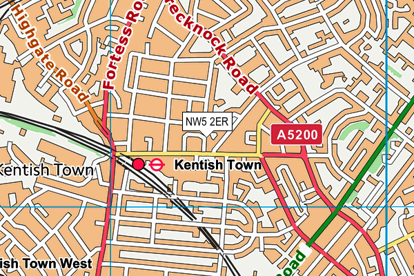 NW5 2ER map - OS VectorMap District (Ordnance Survey) NW5 2ER map - OS VectorMap District (Ordnance Survey)