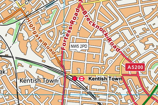 NW5 2PD map - OS VectorMap District (Ordnance Survey)