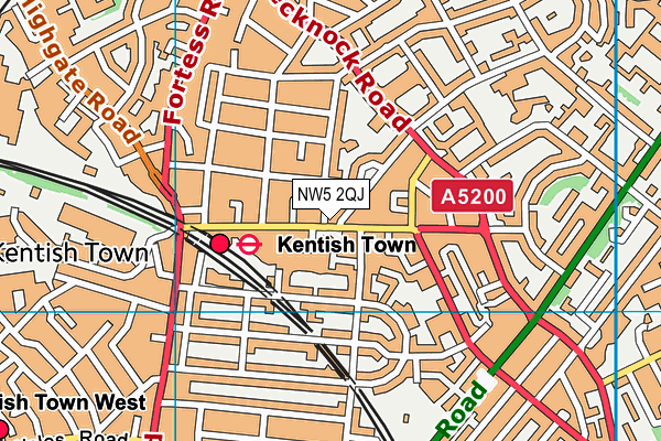 NW5 2QJ map - OS VectorMap District (Ordnance Survey) NW5 2QJ map - OS VectorMap District (Ordnance Survey)