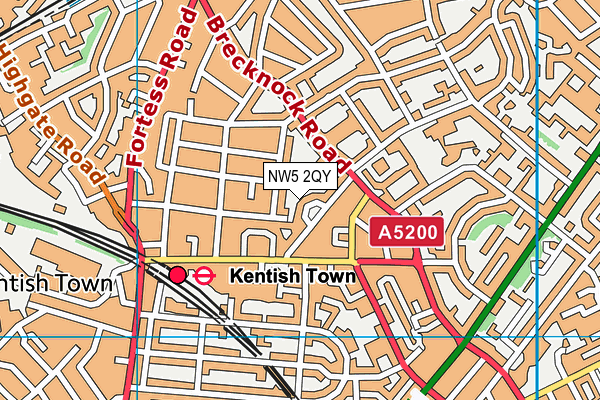 NW5 2QY map - OS VectorMap District (Ordnance Survey) NW5 2QY map - OS VectorMap District (Ordnance Survey)