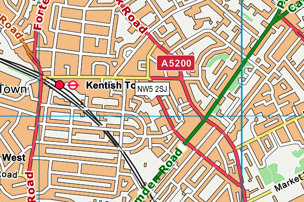 NW5 2SJ map - OS VectorMap District (Ordnance Survey) NW5 2SJ map - OS VectorMap District (Ordnance Survey)