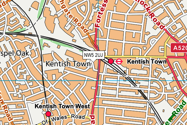 NW5 2UJ map - OS VectorMap District (Ordnance Survey) NW5 2UJ map - OS VectorMap District (Ordnance Survey)