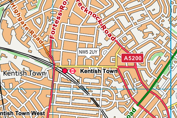 NW5 2UY map - OS VectorMap District (Ordnance Survey)