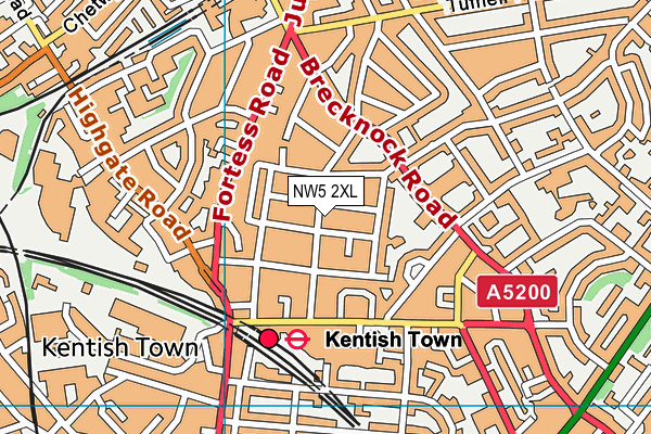 NW5 2XL map - OS VectorMap District (Ordnance Survey) NW5 2XL map - OS VectorMap District (Ordnance Survey)