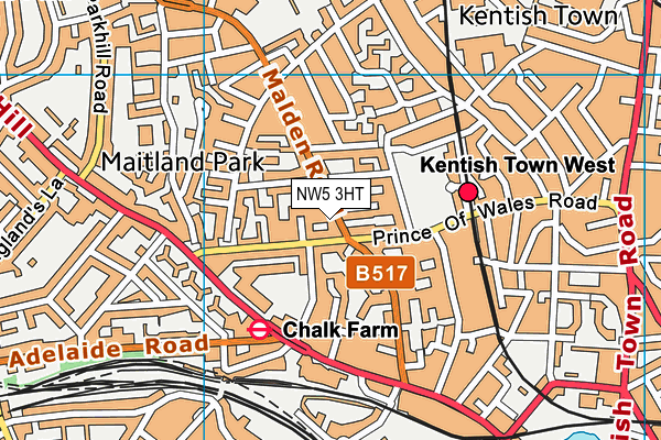 NW5 3HT map - OS VectorMap District (Ordnance Survey) NW5 3HT map - OS VectorMap District (Ordnance Survey)