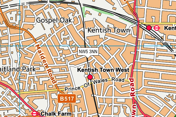NW5 3NN map - OS VectorMap District (Ordnance Survey) NW5 3NN map - OS VectorMap District (Ordnance Survey)