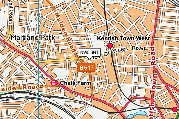 NW5 3NT map - OS VectorMap District (Ordnance Survey) NW5 3NT map - OS VectorMap District (Ordnance Survey)