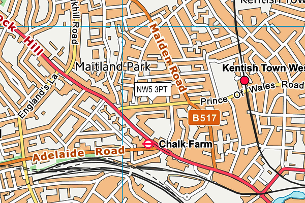 NW5 3PT map - OS VectorMap District (Ordnance Survey) NW5 3PT map - OS VectorMap District (Ordnance Survey)