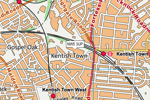 NW5 3UP map - OS VectorMap District (Ordnance Survey) NW5 3UP map - OS VectorMap District (Ordnance Survey)