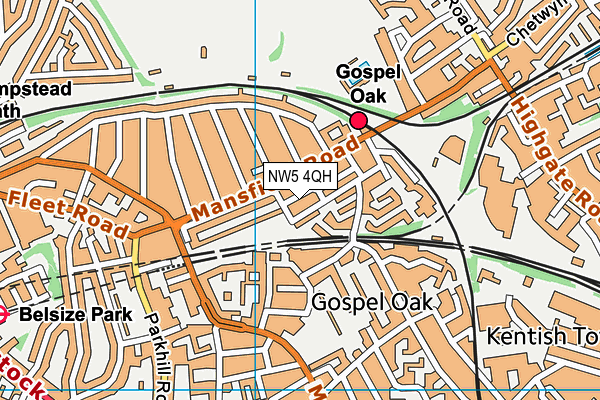 NW5 4QH map - OS VectorMap District (Ordnance Survey) NW5 4QH map - OS VectorMap District (Ordnance Survey)