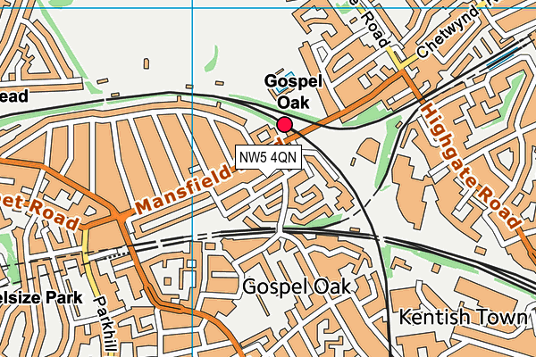 NW5 4QN map - OS VectorMap District (Ordnance Survey) NW5 4QN map - OS VectorMap District (Ordnance Survey)
