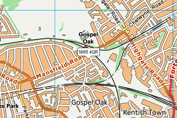 NW5 4QR map - OS VectorMap District (Ordnance Survey) NW5 4QR map - OS VectorMap District (Ordnance Survey)