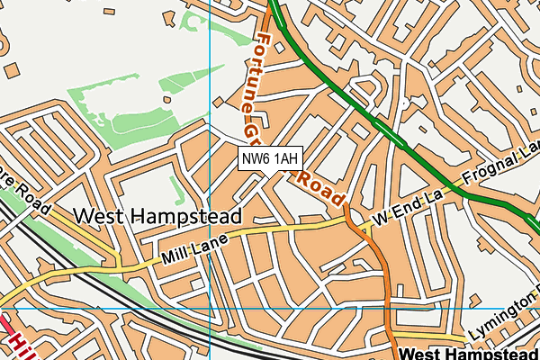 NW6 1AH map - OS VectorMap District (Ordnance Survey) NW6 1AH map - OS VectorMap District (Ordnance Survey)