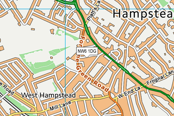 NW6 1DG map - OS VectorMap District (Ordnance Survey) NW6 1DG map - OS VectorMap District (Ordnance Survey)
