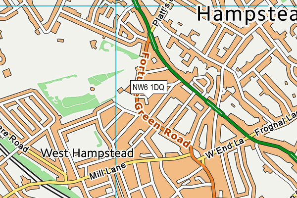 NW6 1DQ map - OS VectorMap District (Ordnance Survey) NW6 1DQ map - OS VectorMap District (Ordnance Survey)