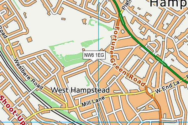 NW6 1EG map - OS VectorMap District (Ordnance Survey) NW6 1EG map - OS VectorMap District (Ordnance Survey)