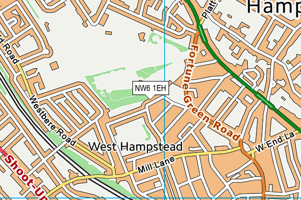 NW6 1EH map - OS VectorMap District (Ordnance Survey)
