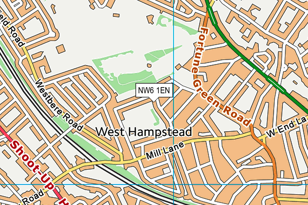 NW6 1EN map - OS VectorMap District (Ordnance Survey) NW6 1EN map - OS VectorMap District (Ordnance Survey)