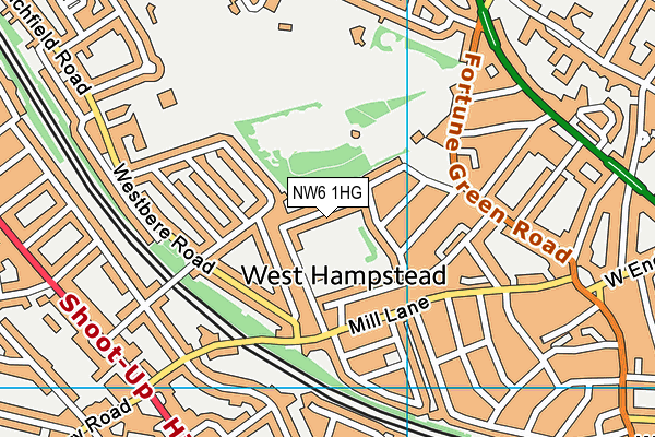 NW6 1HG map - OS VectorMap District (Ordnance Survey) NW6 1HG map - OS VectorMap District (Ordnance Survey)